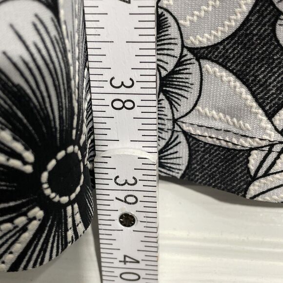 Studio One New York Women’s L Black White Floral Dress Liquid Knit Whimsigoth - Picture 8 of 11